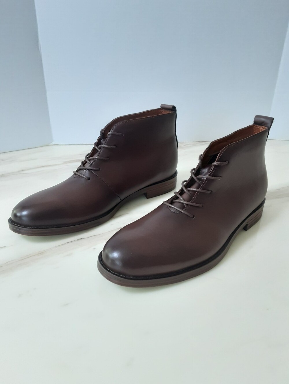 Luobaniu Brown Leather Chukka Boots Sz 11 - NWOT